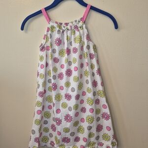 Girls' Pink & Yellow Floral Sundress - White Base